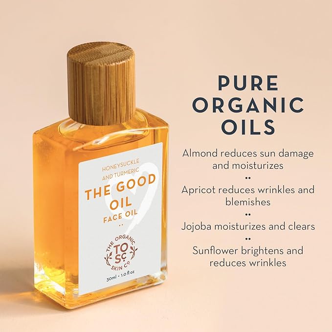 Organic Jojoba Oil Skin Glow Serum for Face Care - Gua Sha Oil for Glowing Skin with Turmeric for Face Dark Spots Fine Lines & Wrinkles - Hydrating Face Oil for Women's Vegan Organic (30mL)
