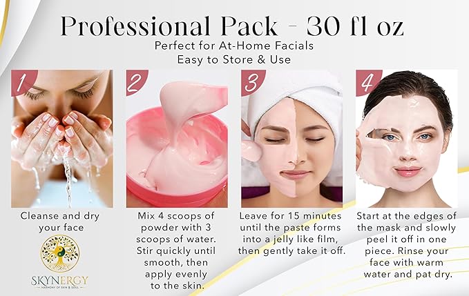 Chi Energy Elixir Jelly Mask - Professional Hydro Glo Peel Off Mask for Skin Hydration, Soothing Skin & Glow - Suitable for All Skin Types, Vajafacial Jelly Mask | 12 Applications (30 Fl Oz)