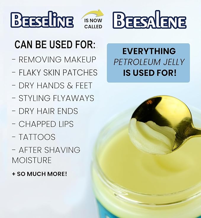 Beesalene Original Unpetroleum - 100% Natural & Hypoallergenic Alternative to Petroleum Jelly - Lips, Hands, Feet, Makeup Remover and More (8 Ounce)