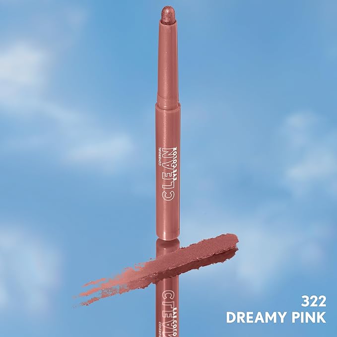 CoverGirl Clean Eye Color, Dreamy Pink, Eyeshadow Sticks, Ultra Creamy Formula, Lightweight, Buildable Formula, Lasts All Day, Smudge-Proof, 0.05oz