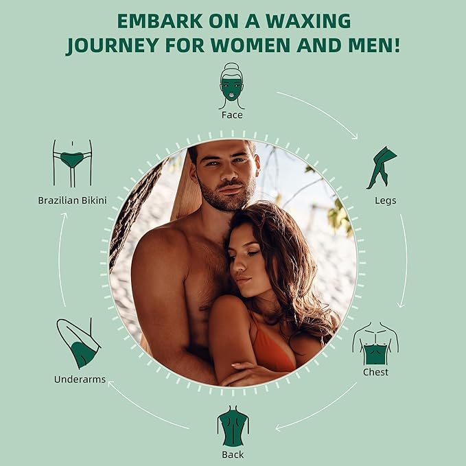 GIRLEARLE 2.5lb Wax Beads for Hair Removal, Brazilian Bikini Waxing for Women Men, Hard Wax beads Perfect for Sensitive Skin Full Body Eyebrow, Legs, Face at Home Waxing Beads for Coarse Hair (Aloe)