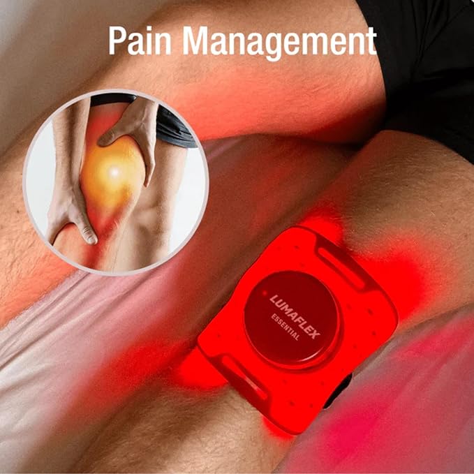 Essential Red Light Therapy Wearable, Flexible & Body Contouring with Straps, Dual Core Chips with Clinical Grade LED Red Light (650nm) and Near-Infrared (850nm) High Power Panel