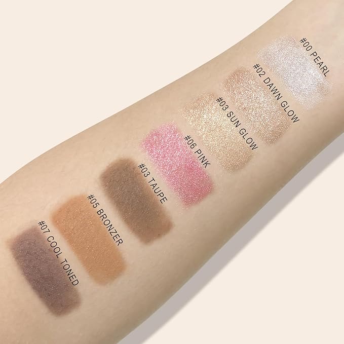 Contour Powder Palette, Matte Smooth Texture Ultra-fine Lightweight Blendable Pressed Powder, Multiuse Baked Contour for Face Sculpting Makeup-COOL TONED