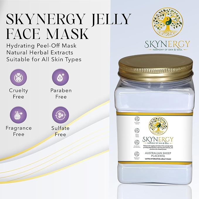 Australian Sheep Placenta Jelly Masks - Professional Grade Hydro Glo Peel Off Mask for Skin Hydration & Glow - Suitable for All Skin Types, Vajafacial Jelly Mask | 12 Applications (30 Fl Oz)
