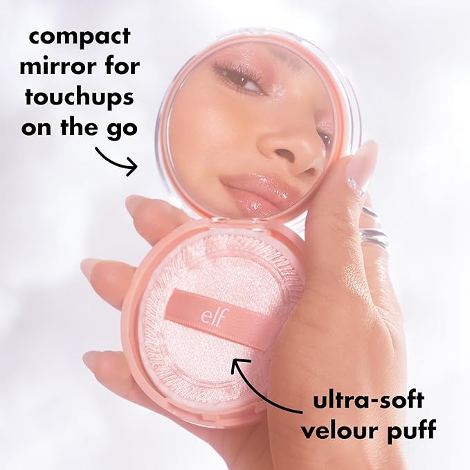 e.l.f. Halo Glow Powder Filter, Ultra-fine Finishing Powder, Smooths The Look of Pores & Fine Lines, Creates A Soft-Focus Glow, Vegan & Cruelty-Free, Fair Warm