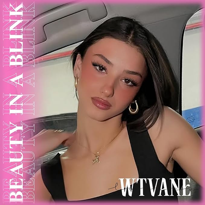 Wtvane Fox Eyelash Clusters Wispy Lash Clusters with Spikes Pre-mapped 8-18mm Cluster Eyelash Extensions LC-Curly Individual Lashes Faiy Lashes Cluster Cat Eye Lash Clusters DIY Lash Extension