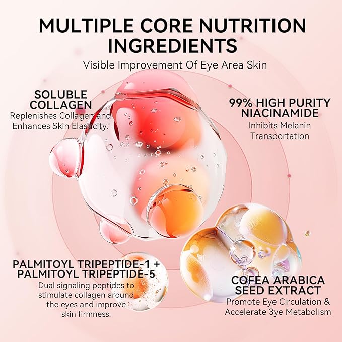 LANBENA Peptides Hydra-Gel Eye Patches for Dark Circles and Puffy Eyes, Reduce Under Eye Bags and Smooth Wrinkles, Anti-Aging, Eye Skin Care Pads With Soluble Collagen and Peptides-30 Pairs