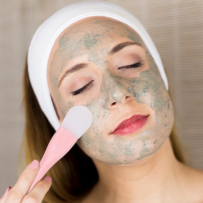4 Pcs Face Mask Applicators, Double-Ended Mask Applicator Tool, Silicone Face Mask-Brush, Beauty Skincare Supplies Tool, Massage Spatula, Reusable Facial Brushes Applicator for Clay, Cream, Lotion