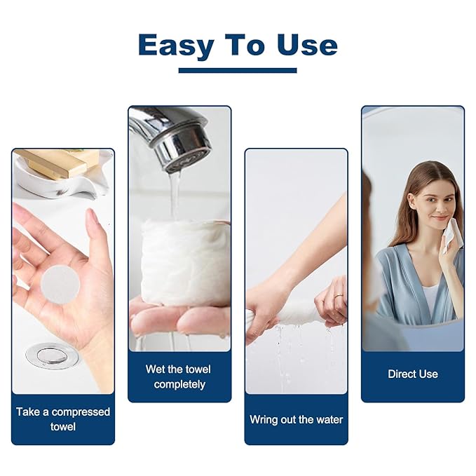200 PCS Compressed Towels Bulk Coin Tissues Portable Mini Disposable Face Compressed Camping Towels for Travel Home Hotel and Outdoor Activities