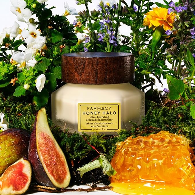 Farmacy Face Cleanser & Honey Halo Duo – Gentle Creamy Face Cleanser (5 fl oz), Honey Halo Ceramide Moisturizer (9ml) for Nourishing Makeup Removal & Deep Hydration