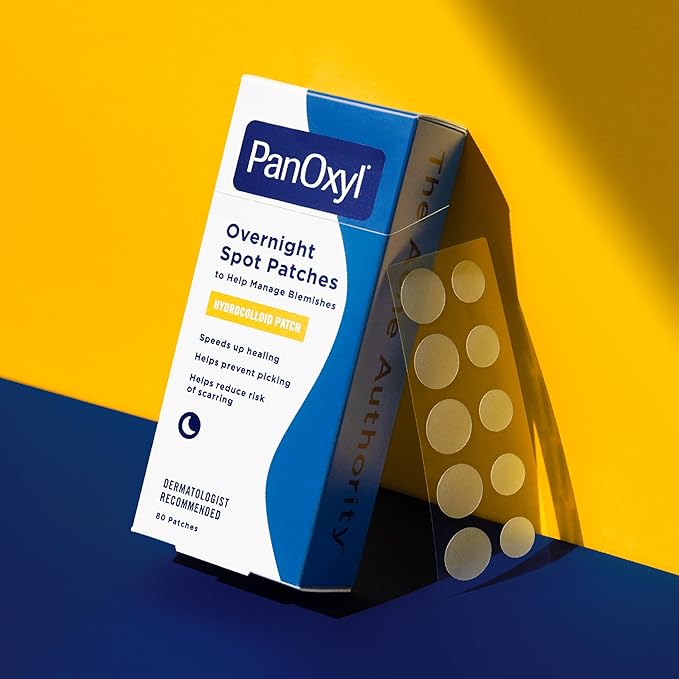 PanOxyl PM Overnight Spot Patches, Advanced Hydrocolloid Healing Technology, Fragrance Free, 80 Count (Pack of 2)