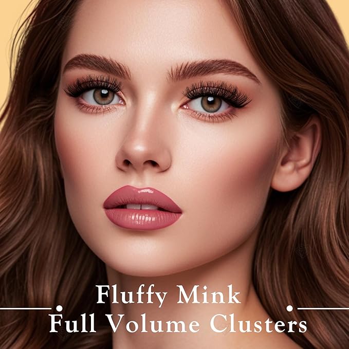 Lashes Volume Mink Eyelashes 14 Pairs Cateye Lash Strips Wispy Cat Eye Lashes Natural Look 10-15mm Short Thick Fluffy False Strip Eyelash Full Small Fake Lashes Pack Black Pestañas Postizas