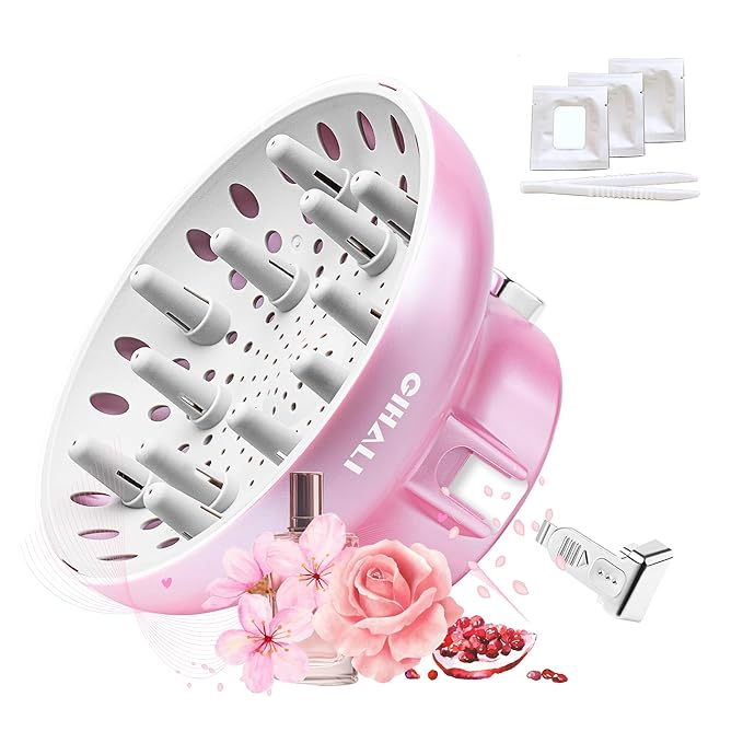 GIHALI Universal Hair Diffuser “Super Sturdy” 1.7 Inch to 2.6 Inch for Natural Curly and Wavy Hair, Hair Dryer Attachment (Pink 2 Aroma Upgrade)