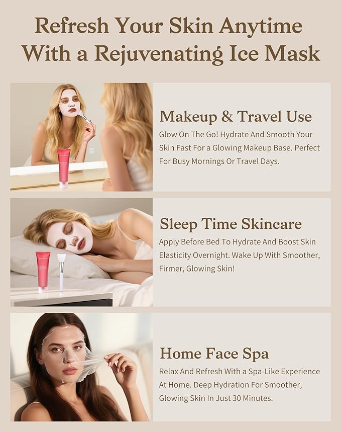 dewyhour Collagen Night Wrapping Mask, Rice Mask for Face, Peel Off Face Mask for Elasticity, Hydrating & Glow, Korean Skin Care, 2.53 FL.OZ
