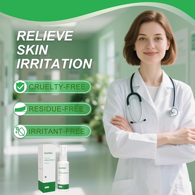 Adhesive Remover Spray,No Sting Medical Adhesive Remover for Skin,Ideal for Ostomy Patients, Sensitive Skin and Bandage Removal, Alcohol Free,2oz/ 60ml