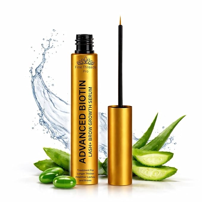 Lash Serum for Eyelash Growth – Advanced Formula Eyelash Growth Serum for Longer, Fuller, Thicker Lashes & Eyebrows – Premium Gentle Vegan Formula for Sensitive Eyes