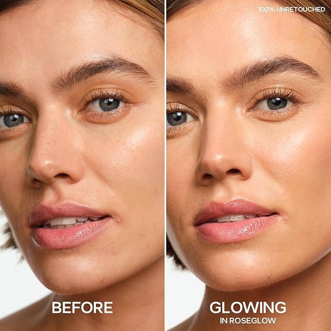 Saie Glowy Super Gel Mini Trio Holiday Gift Set- Lightweight Makeup Primer & All-Over Liquid Highlighter With Vitamin C and Squalane Oil for Glowing Skin - Starglow, Roseglow & Sunglow (0.5 oz Each)