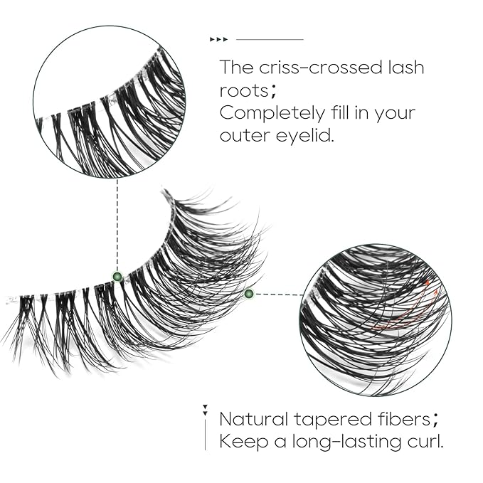 Dramatic Long Thick Faux Mink Lashes Pack Jiocolor Fluffy 3D Volume Eye Fake Eyelashes 7 Pairs Full Crossed Big Eye Lashes Pack DJ-31