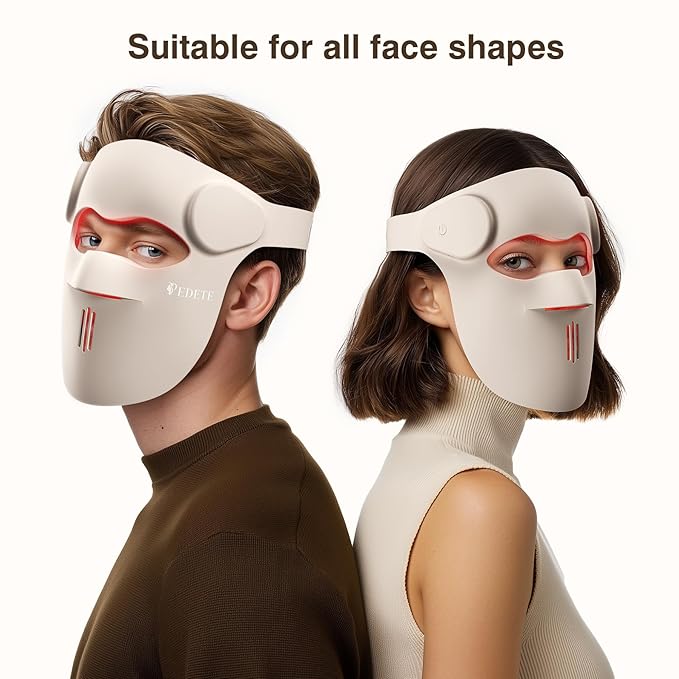 Red Light Therapy for Face, 9 Modes Wireless Led Face Mask Light Therapy, 850nm Infrared & Red Light Masks, 2500mAh Rechargeable, 3D Facial Fit, Led Light Therapy Skin Care At Home (480 Beads)