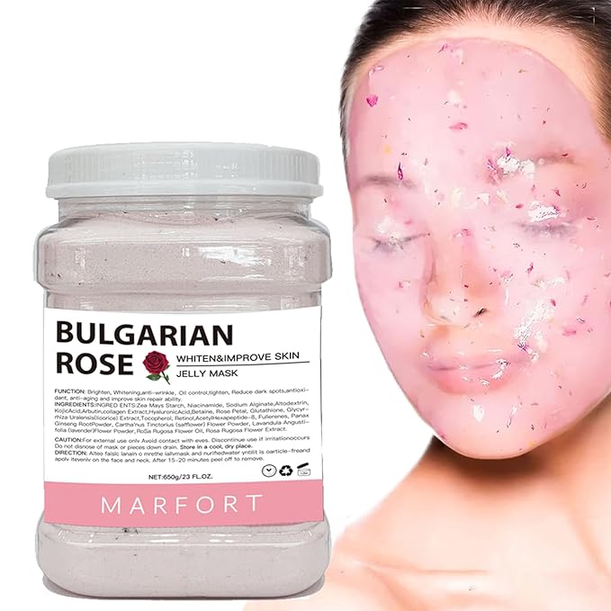 Jelly Mask for Facials Peel-Off Powder Hydrojelly Mask Peel Off Face Masks SkinCare Combination with Professional Skincare Spa Moisturizing & Hydrating 23 Fl Oz (Rose)