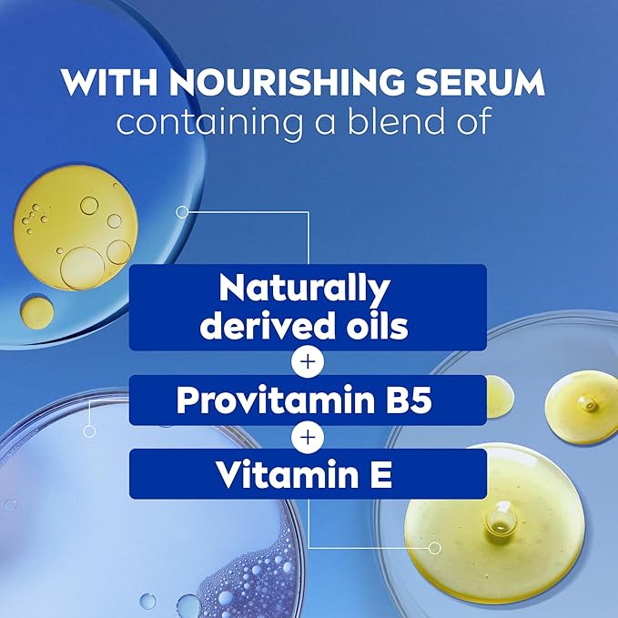 NIVEA Pampering Coconut and Almond Milk Body Wash with Nourishing Serum, Moisturizing Body Wash for Women, Enriched with Provitamin B5 and Vitamin E, 20 Fl Oz Bottle, Pack of 3