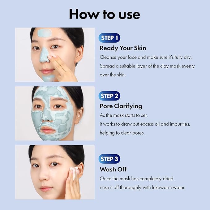 TOSOWOONG Real Blackhead Mud Mask, Facial & Nose Pore-Purifying Clay - Korean Mud Mask, Blackhead Remover for Face, Pore Tightening, Deep Pore Cleaner, Skin Cooling & Oil Control, 100 g / 3.52 oz.