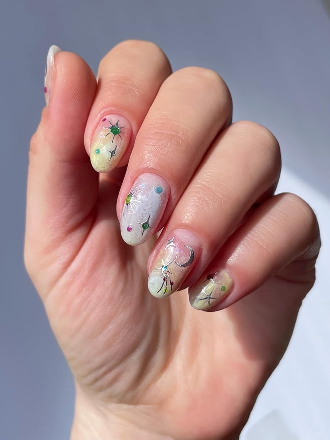 Deco Beauty Sparkle- Super Thin & Easy-to-Apply Nail Art with The Cutest Designs - Durable & Long-Lasting Nail Art Stickers and Decals for Women, for DIY at-Home Manicures & Salon-Quality Nails
