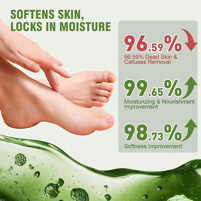TEAWOO 18 Pairs Moisturizing Foot Masks with Shea Butter, Jojoba Oil, Vitamin E & Urea, Intensely Hydrating Foot Mask For Dry Cracked Feet, Moisturizing Socks for Cracked Heel Treatment