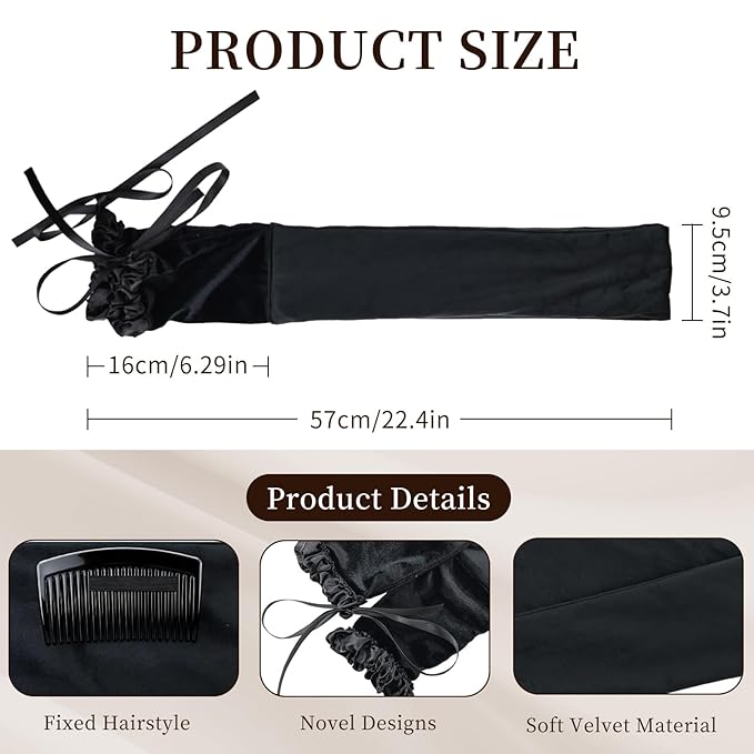 Heatless Curling Scrunchie Overnight Blowout, Sleep Scrunchie, Heatless Hair Curler Damage-Free, for Sleeping Soft Rollers for Overnight No-Heat Curls Short, medium and long hair To Sleep