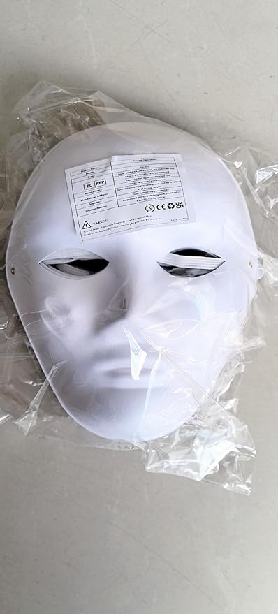 Paintable Paper Masks for Carnival, Cosplay, Halloween Party Women Men DIY White Paper Mask, Masquerade, Pulp Blank for Painting