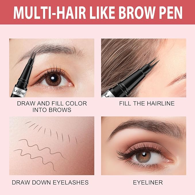 Eyebrow Pencil, 2-in-1 Waterproof Eyebrow Pen, with 2 Tip Microblading Eyebrow Pencil and Ultra-Precise Brow Pencil, with Eyebrow Brush, Eyebrow Pencils for Women, Natural Hair-Like Brows - Espresso