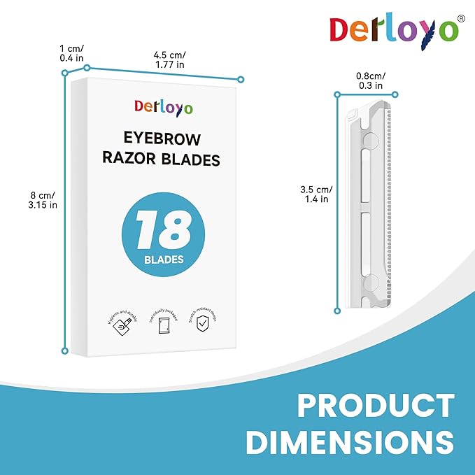 18-Pack Replacement Blades for Women's Eyebrow Razor