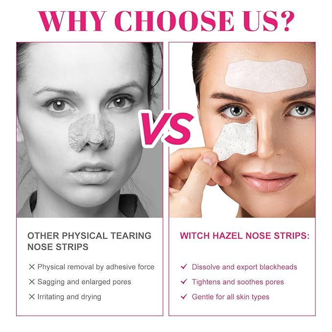 Blackhead Remover Nose Pore Strips for Deep Cleansing, Nose Pore Patches, Targets Pores & Pimples | Absorbs Oil Overnight, 90pcs Blackhead Remover Strip, Cruelty-Free | Facial Skin Care Products