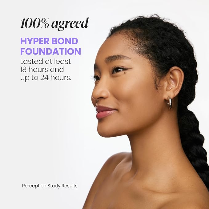 Wonderskin Hyper Bond All-Day Stay Serum Foundation – Waterproof, Transfer-Proof, 24HR Longwear Face Makeup with Niacinamide & Hyaluronic Acid – Lightweight, Natural Finish (Halo)