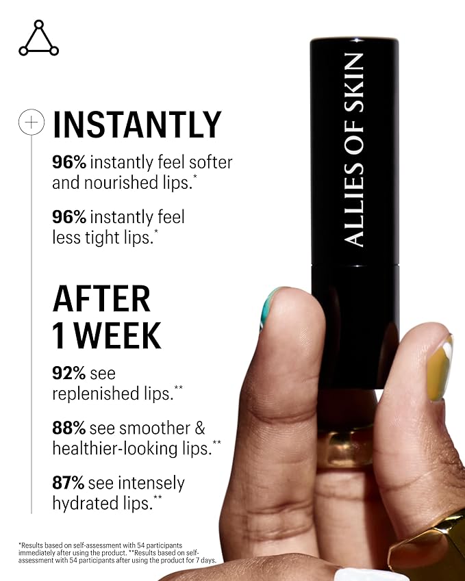 Allies of Skin Peptide & Ceramide Repair Lip Balm with Palmitoyl Tripeptide-5, Ceramide NP, Sea Buckthorn Oil, Avocado and Sunflower Seed Oil, Shea Butter, Vitamin C & E. 3.8g/ 0.13 oz