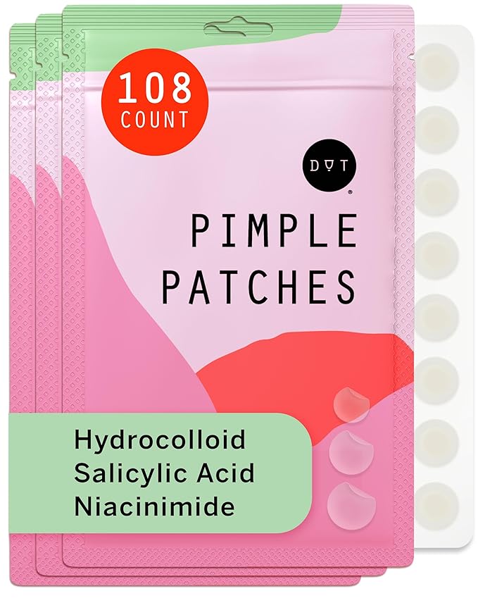 Pixie Cup Dot Hydrocolloid Blemish Patches for Face – Invisible Skin-Covering Stickers with Tea Tree Oil & Vitamin C – Ultra-Thin Cosmetic Patches for Visible Blemishes (8 & 12 mm, 108 ct)