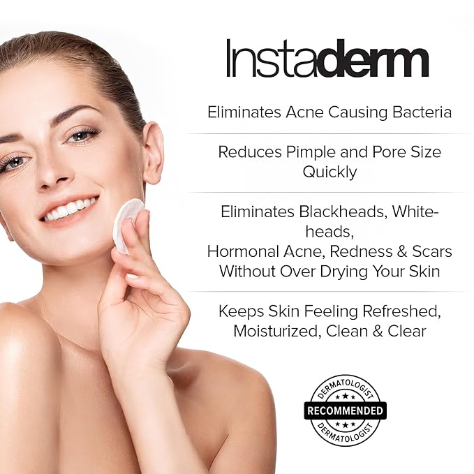 Complexion Renewal Pads-Eliminates Acne, Cystic Breakouts, Pimples, Oily Skin & Clogged Pores. Reduces Appearance of Uneven Skin Tone, Dark Spots, Freckles & Wrinkles.