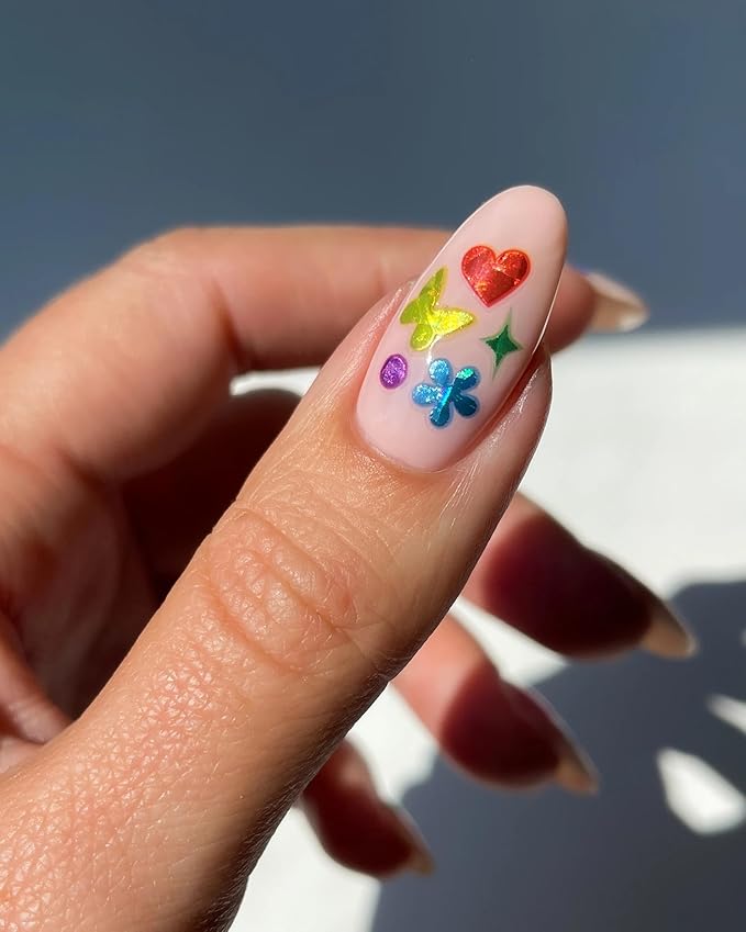 Deco Beauty Confetti -Super Thin & Easy-to-Apply Nail Art with The Cutest Designs-Durable & Long-Lasting Nail Art Stickers and Decals for Women, for DIY at-Home Manicures & Salon-Quality Nails