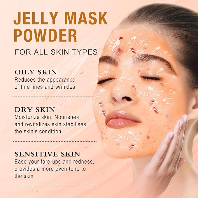 LUCKY CAT Jelly Mask for Facials Professional, Hydrating & Moisturizing Peel-Off Gel Jelly Face Mask Skin Care for Deep Hydration & Glow, Professional Spa Use for All Skin Types 23 Fl Oz (Turmeric)