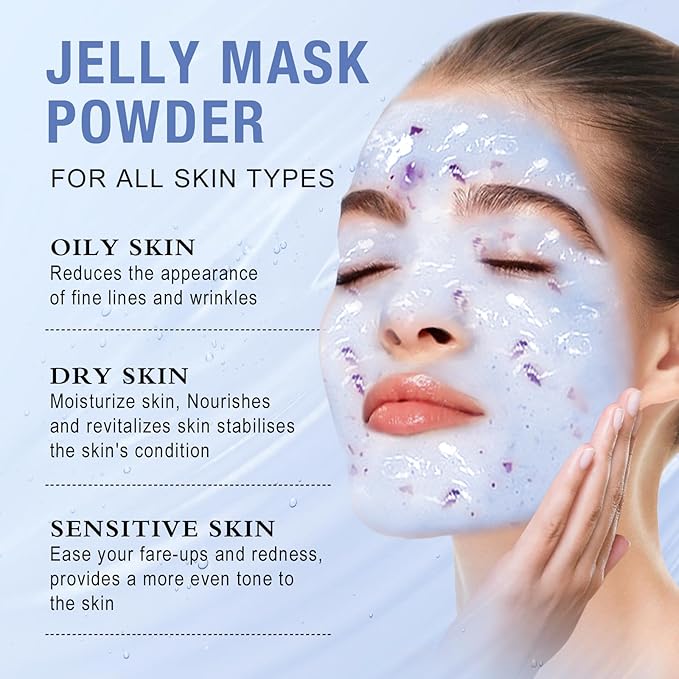 Jelly Mask for Facials Professional, Hydrating & Moisturizing Peel-Off Gel Jelly Face Mask Skin Care for Deep Hydration & Glow, Professional Spa Use for All Skin Types 23 Fl Oz (Hyaluronic Acid)