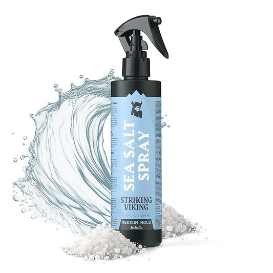 Striking Viking Sea Salt Spray for Men - Medium Hold, 6.76 Fl Oz (200 ml) - Salt Water Spray for Hair & Volume Boost - Beach Waves & Hair Curl - Paraben-Free Organic Formula