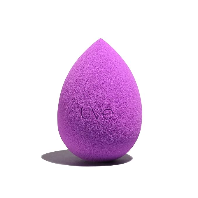 Violet Makeup Blender Sponge, Streak Free Application of Liquid, Powder & Cream Foundation, Professional Complexion Blending Tool, Cruelty Free, Vegan, Latex Free