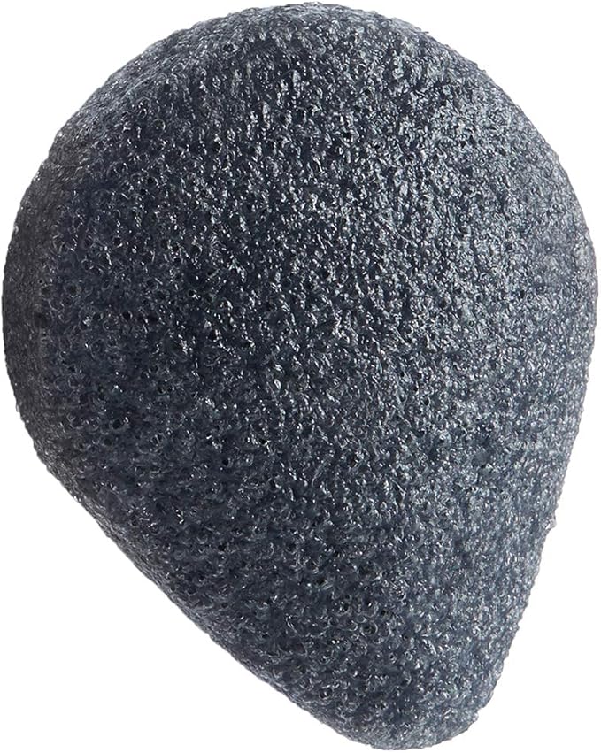 Julep Single Konjac Sponge - Face - Skin-Clarifying Charcoal Gentle Exfoliating Cleansing Tool with Convenient Suction Cup Hook