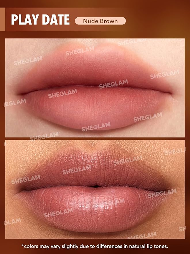 SHEGLAM Soft Haze Lip Blur Waterproof Liquid Lipstick Matte Transfer-Proof Lip Tint Lasting Super Stay Lip Stain-Play Date
