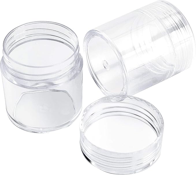 ZOENHOU 3 Pack 30 Jars Diamond Painting Storage Containers, Embroidery Diamond Storage Box Beads Organizer Case with Lid Clear Nail Art Accessories with 2 PCS Label Stickers for Jewelry DIY