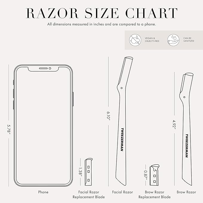 Tweezerman Exclusive Tea Rose Facial Razor