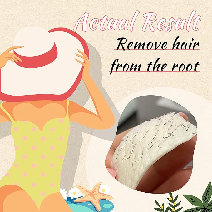 Ajoura 1lb Refill Wax Beans for Hair Removal Kit, Brazilian Coarse Waxing for Bikini, Face, Eyebrow, Back, Chest, Legs, Armpit, At Home Waxing Beads for Women Men