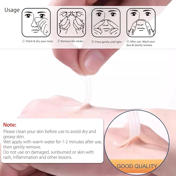 Upgraded Version - Invisible and Transparent Nasal Strips (66mm*19mm) (100)