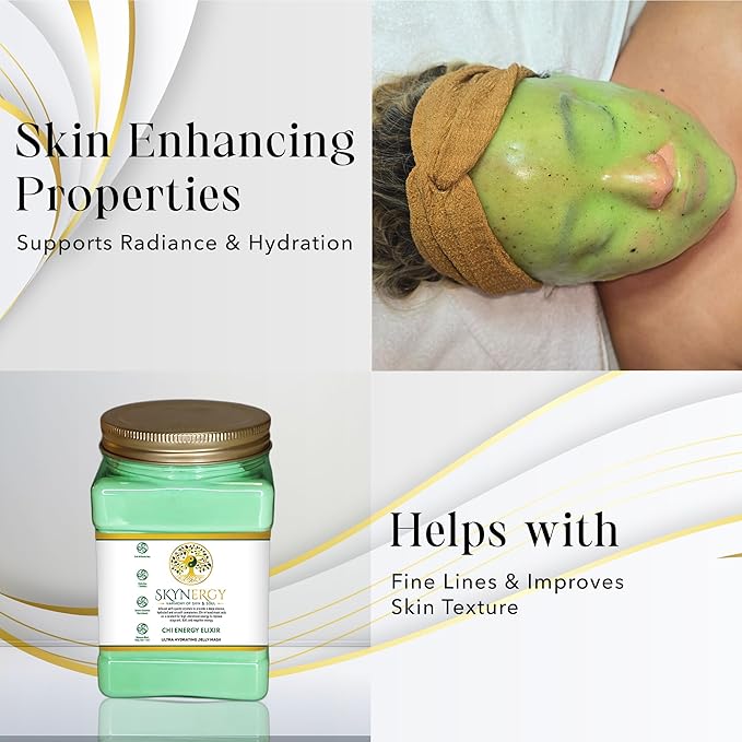 Chi Energy Elixir Jelly Mask - Professional Hydro Glo Peel Off Mask for Skin Hydration, Soothing Skin & Glow - Suitable for All Skin Types, Vajafacial Jelly Mask | 12 Applications (30 Fl Oz)