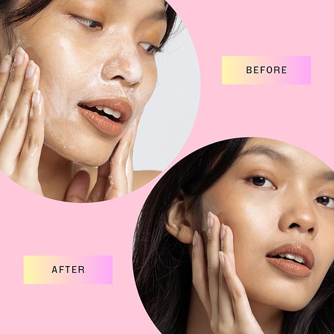 Japanese Powder Face Wash 0.4g 32pcs 1pack - Gentle Exfoliating Enzyme Cleanser for Smooth, Even skin tone - Travel-Friendly & Hygienic - Moisturizing Rice Powder Cleanser - Pink